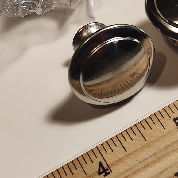Cabinet Drawer Pull Knob Silver  40 qty - Picture 4 of 4
